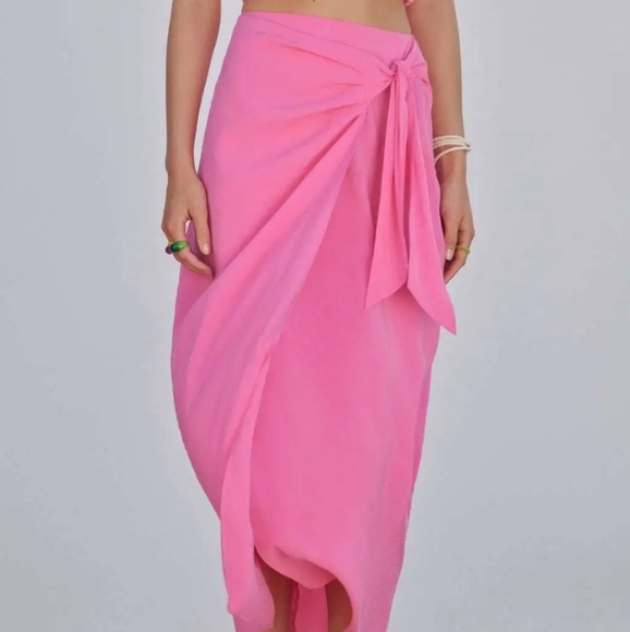 Zara knotted midi wrap skirt - Picture 9 of 10